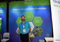 Joe Coffia of Innovative Solutions. The company showcased their ProGuard air and surface sanitation products for cannabis growers.